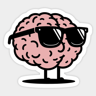 Brain Wearing Sunglasses Sticker